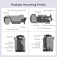 Vista 6 de Kit de Jaula SmallRig para Sony A7C II / A7CR con Abrazadera de Cable para HDMI, Jaula de Video Completa para Vlog para Sony Alpha 7C II/Alpha 7CR