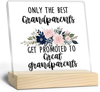 Great Grandparents Baby Announcement, Great Grandparents Gifts, Promoted to Great Grandparents Acrylic Plaque, Grandma and Grandpa Pregnancy Announcement Acrylic Sign Desk Table Shelf Decor