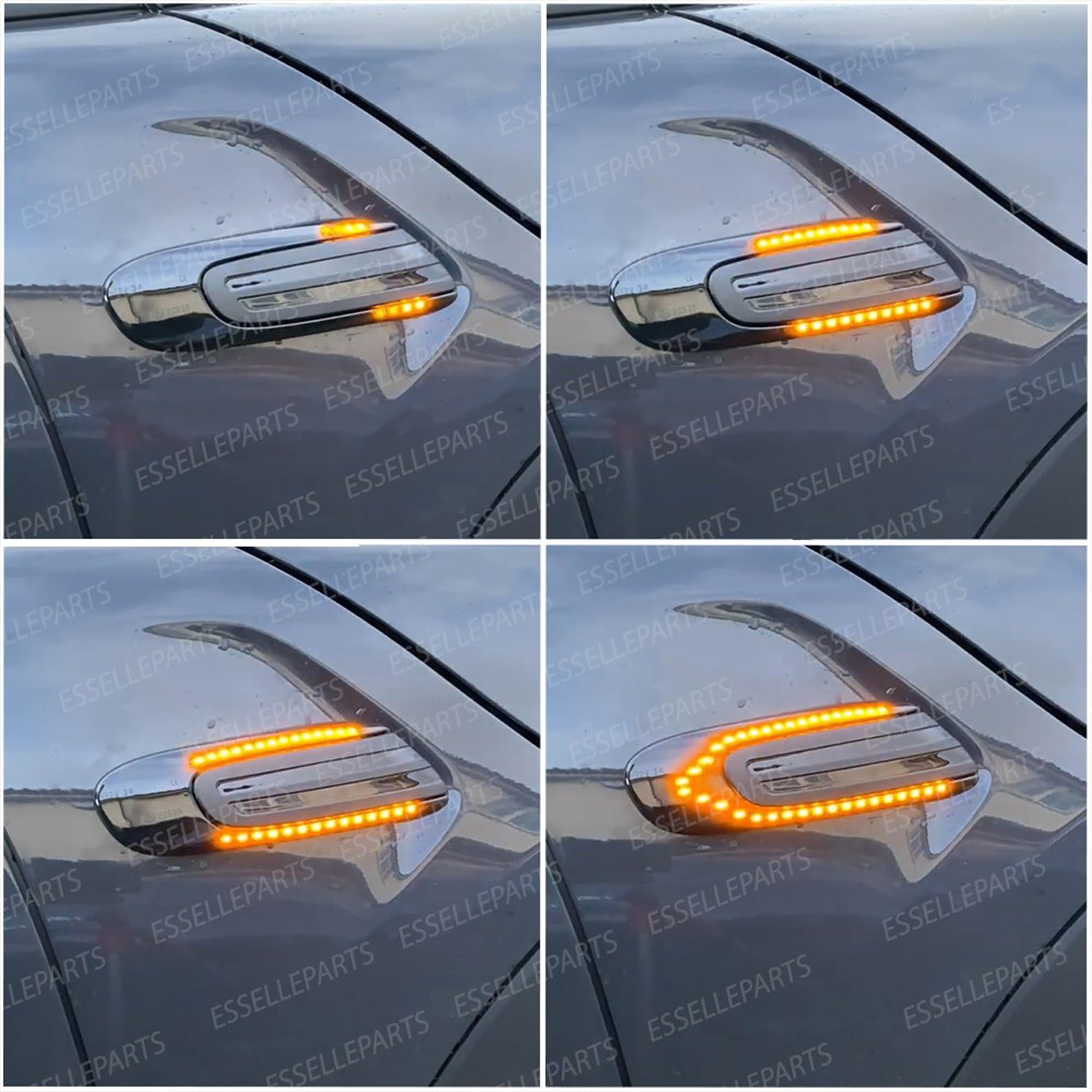 Coppia Frecce Laterali Nero Fumé Progressive Dinamiche A Led per Mini Cooper F55 F56 F57, Clubman F54, Plug and play Canbus nessun errore