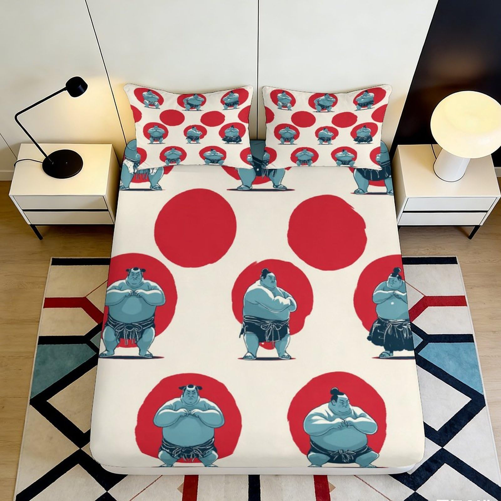 3D Printed Cartoon Hippo Fitted Sheet Microfiber Non-Slip Deep Pocket Animal Mattress Fitted Cover for Bedroom Bedding 90x200x25cm