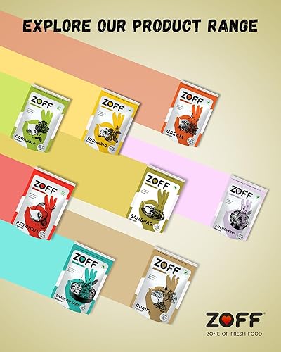Miniatura 6 de ZOFF Spices Combo Pack de 4  Especias en polvo tradicionales indias con chile en polvo de Cachemira, Garam Masala, polvo de cilantro, cúrcuma en