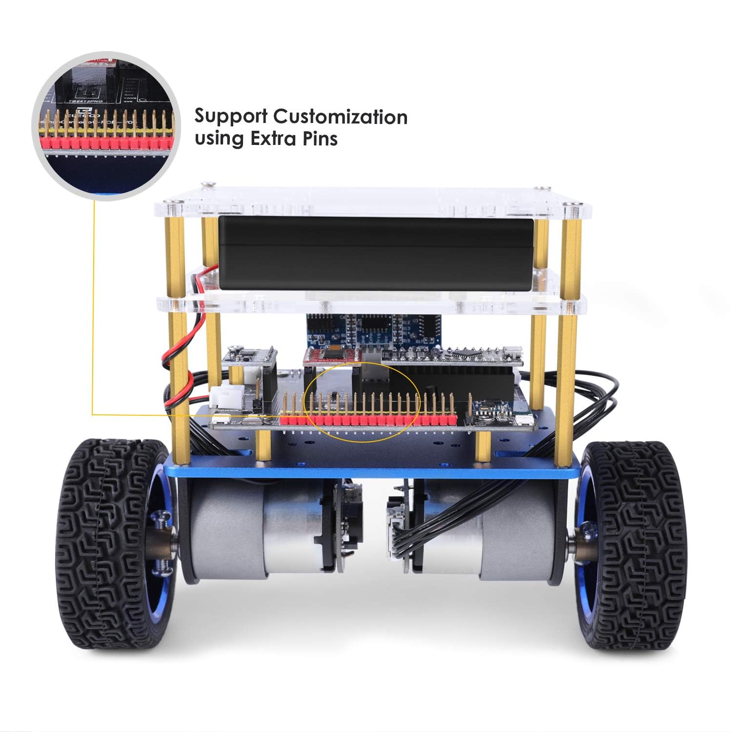 ELEGOO Tumbller Selbstbalancierender Roboter Auto Kit Kompatibel mit Arduino IDE, Mint Lernspielzeug STEM Kit für Kinder und Erwachsene