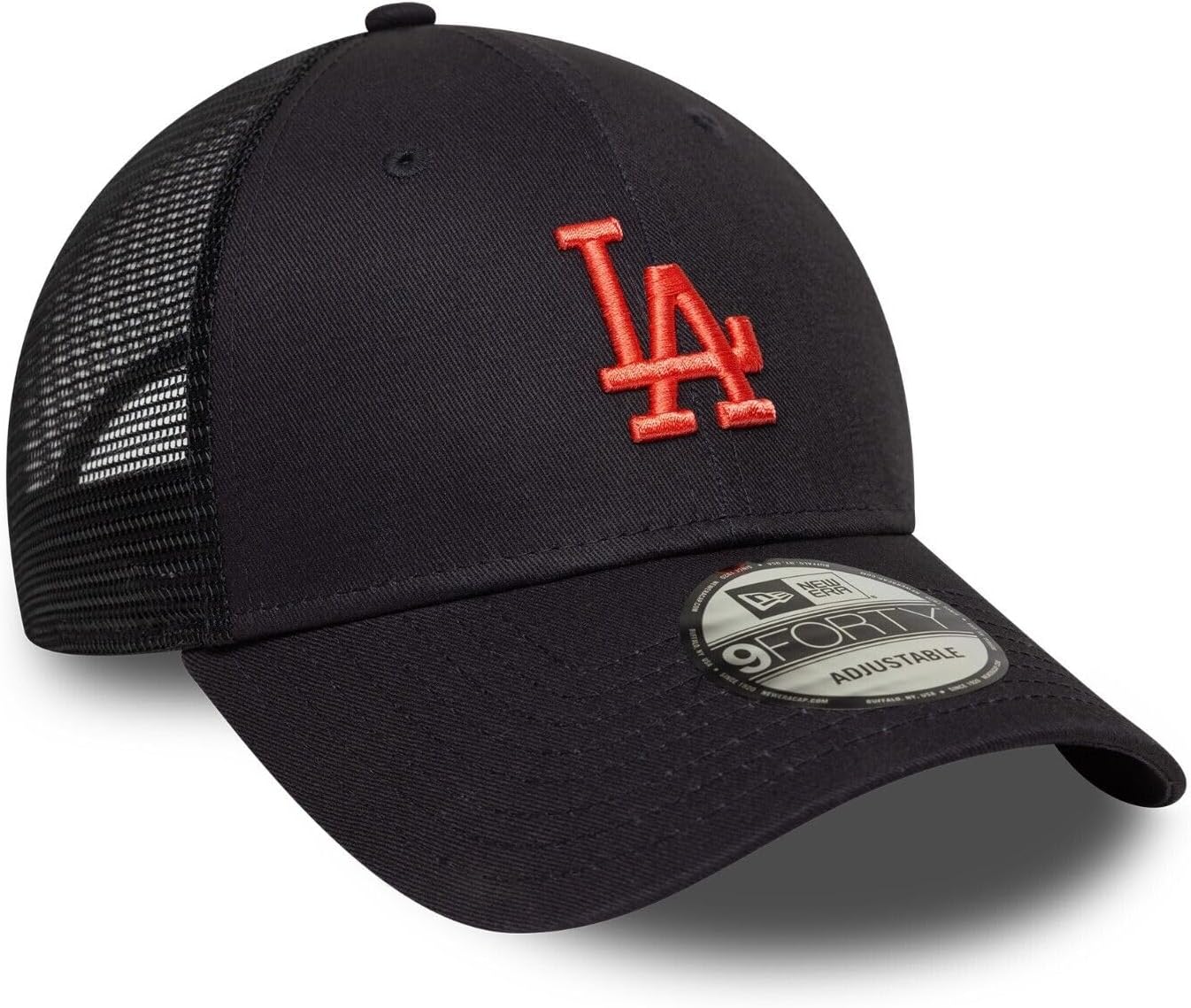 New Era 9Forty Adult's Homefield MLB Los Angeles Dodgers Trucker Baseball Cap Hat Navy, Navy, One Size