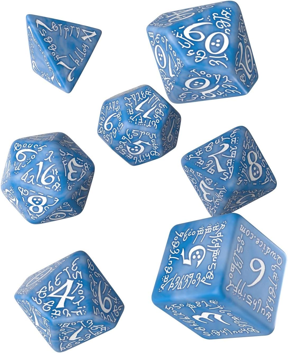 Elvish Glacier & White Dice Set