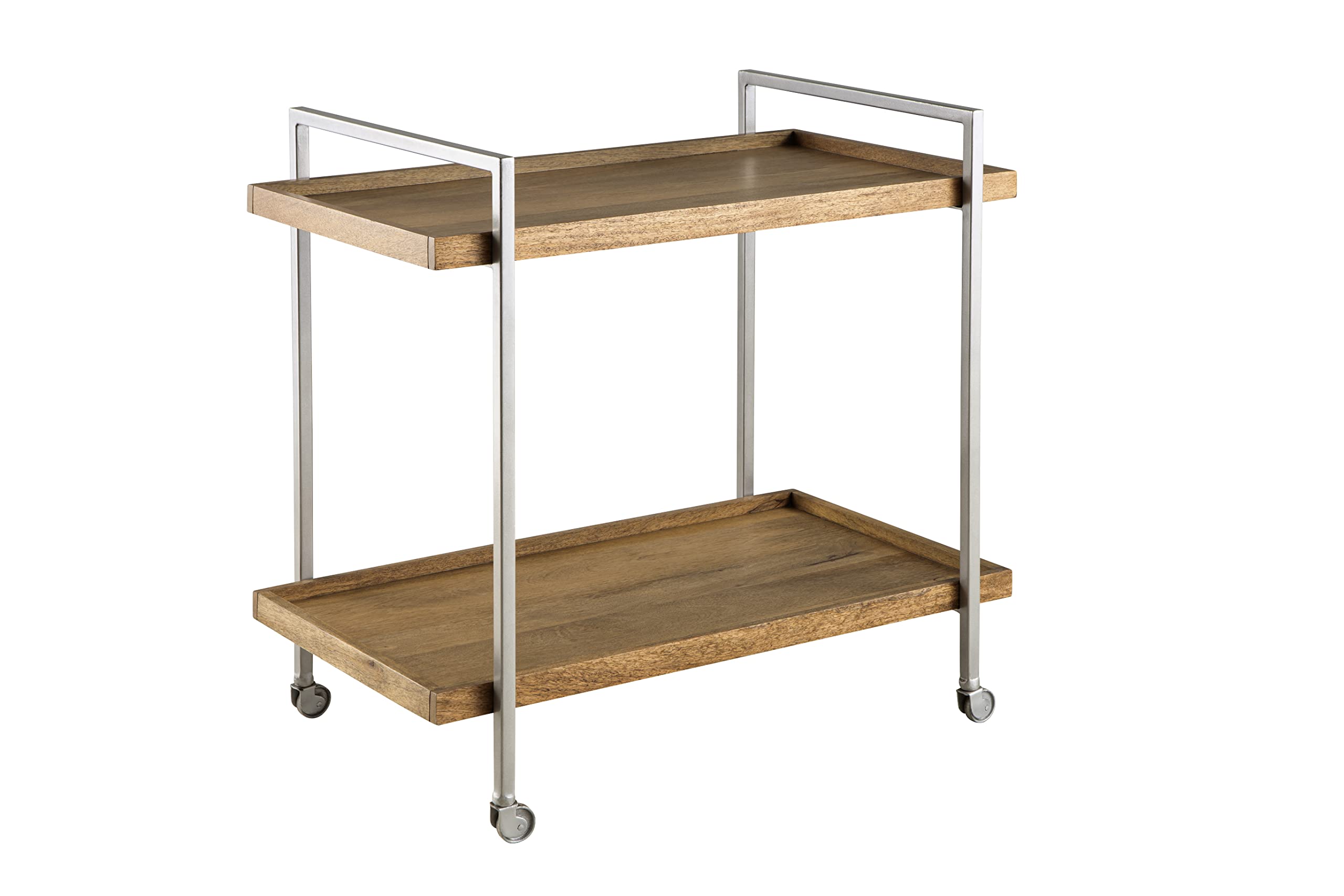 Martin Svensson HomeGensler Warm Mango Solid Wood 2-Shelf Bar Cart
