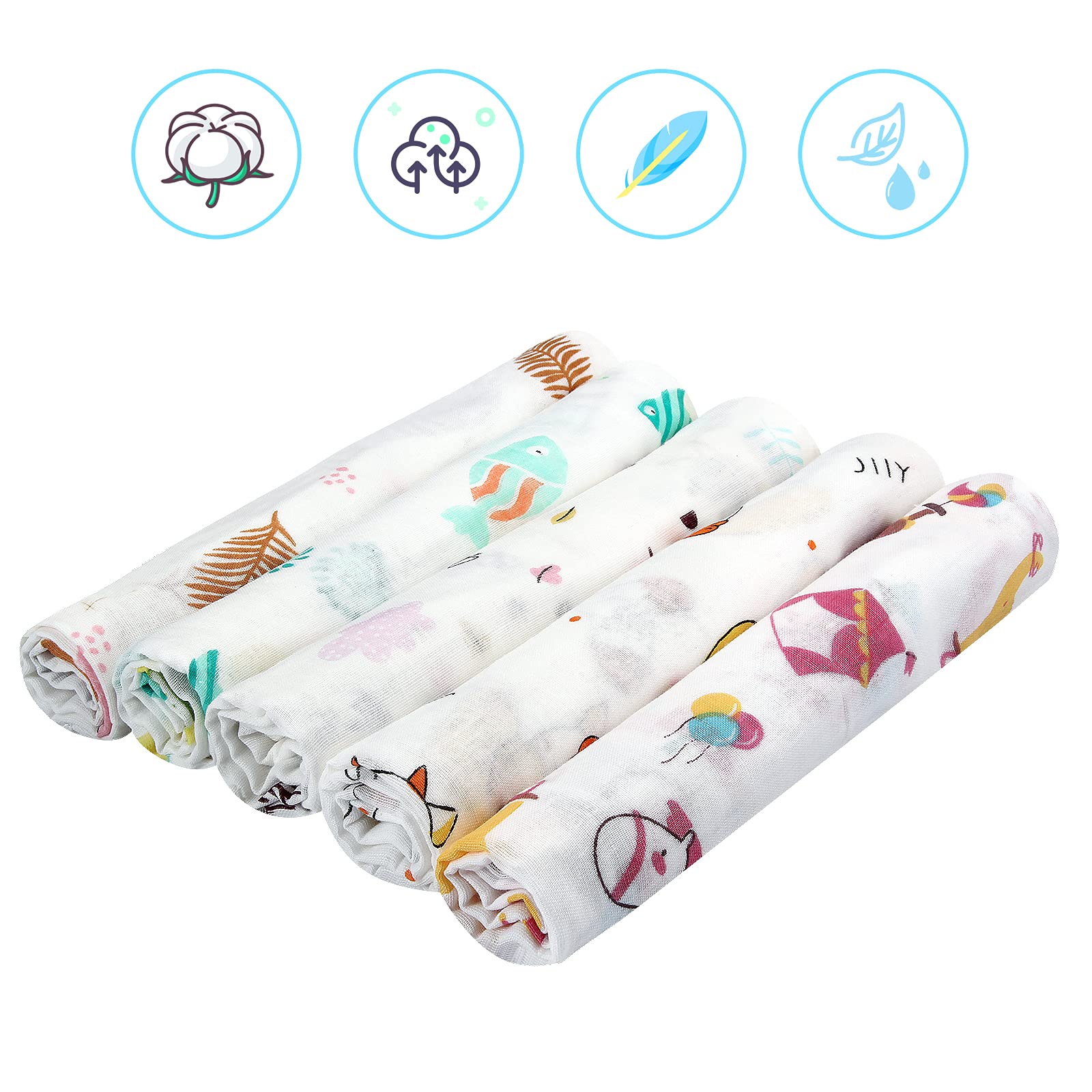 Gasas Bebe Algodon Muselina - Muselinas Toalla Bebe Algodon 80x80 - Mantasde Verano Envolventes Cosas Gasas para Bebes Recien Nacidos Productos - Sabanas Cuna 5 Set Swaddle Wrap
