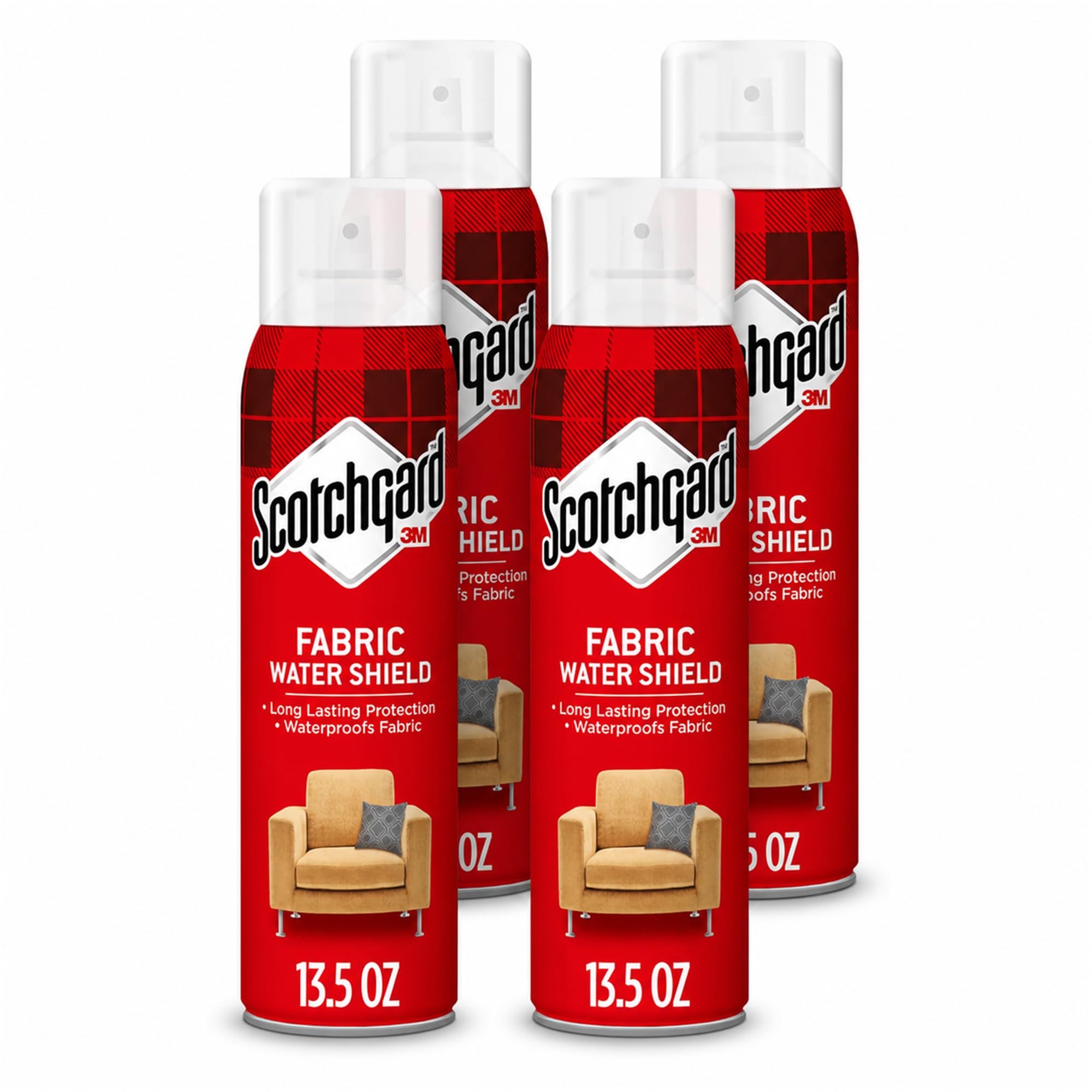 Scotchgard Fabric Water Shield Spray, 13.5 oz, 4 Pack