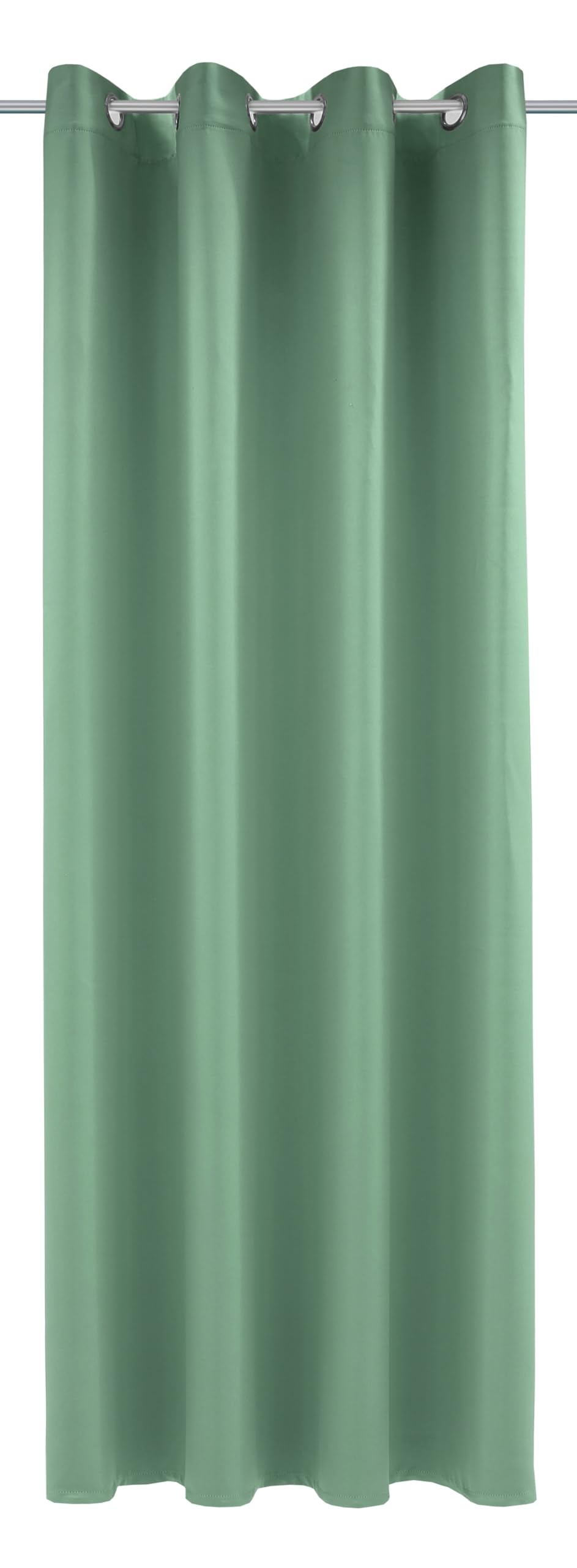 Gardinia Dimout Plain Green Eyelet Curtains 140 x 245 cm