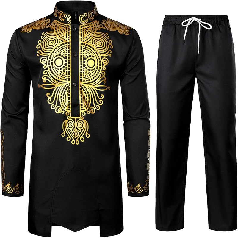 服 ファッション小物 ストレッチドビー Lucmaton メンズ アフリカン 2点セット 長袖 ゴールドプリント ダシキとパンツ 伝統的なスーツ Novxcmjkxe Decalutdat Com 服 ファッション小物 ストレッチドビー Lucmaton メンズ アフリカン 2点セット 長袖 ゴールドプリント ダシキとパンツ 伝統的なスーツ Novxcmjkxe Decalutdat Com