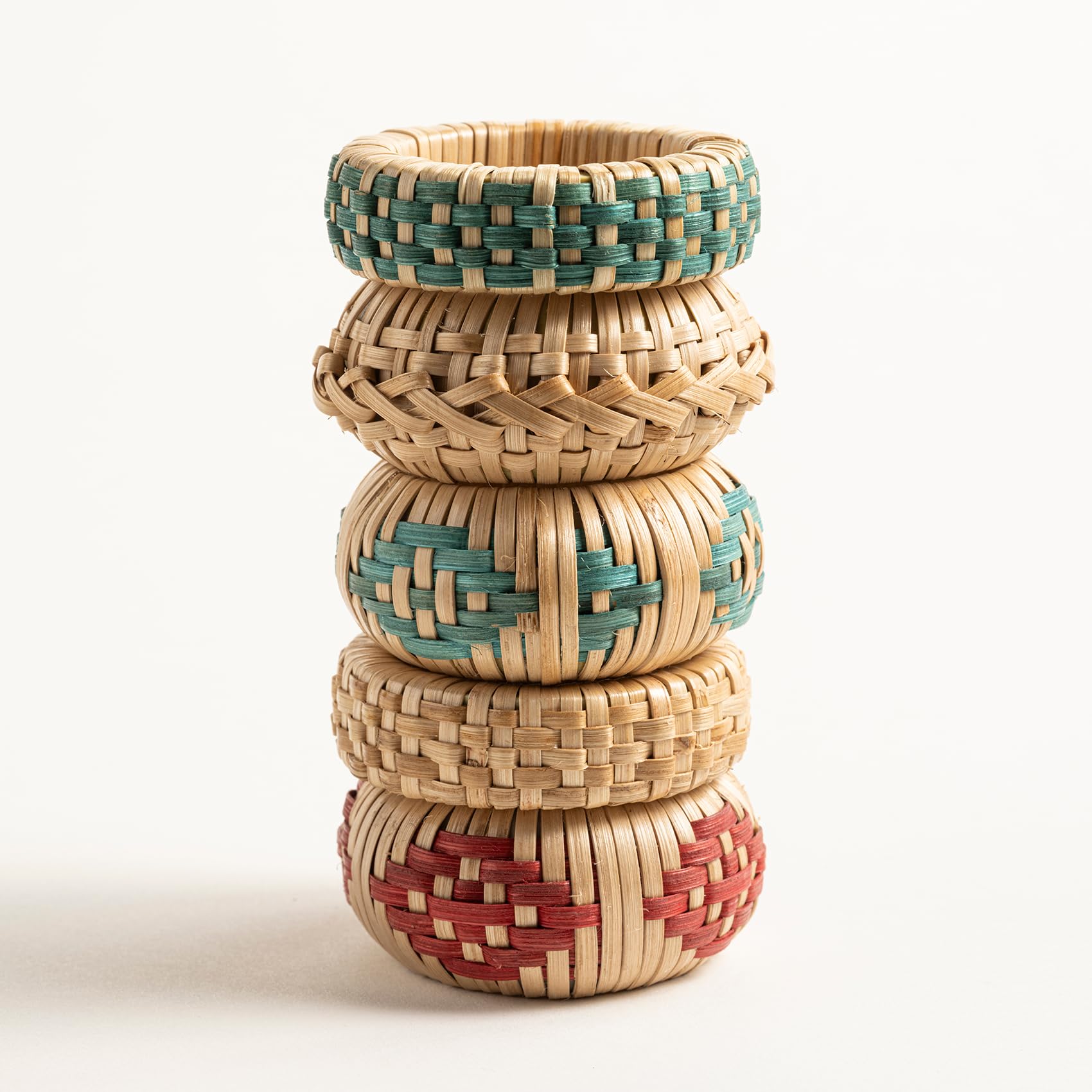 Lotus Yeşil Bambu Peçete Halkası 5.5x5.5x2.5 Cm