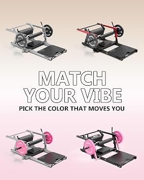 GMWD Hip Thrust Machine, 800LBS Plate-Loaded Glute Bridge Machine with Weight Holder, Heavy Duty Butt Exercise Equipment for Glute Muscles Building and Butt Shaping, Adjustable Footboard(R100LB