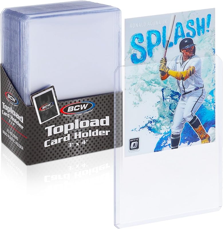 3x4 Topload Card Holder - Standard - 25ct | Rigid PVC Trading Card Protection for Baseball Cards, Football Cards, and Trading Cards Like Pokémon and MTG | Holds Cards Up to 20pts