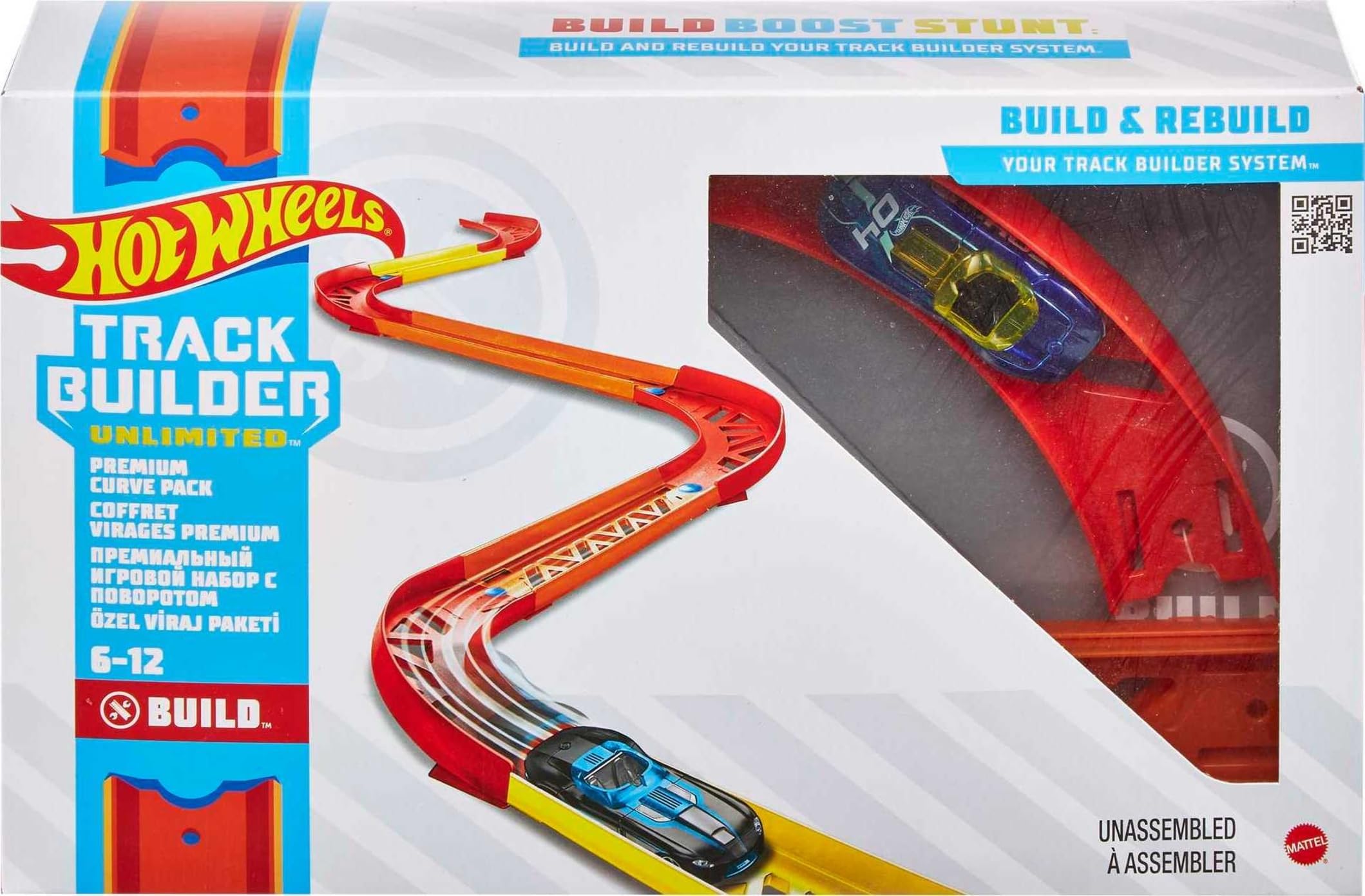 Track Builder Pack Assorted Curve Parts Connecting Sets Ages 4 and Older, GLC88
