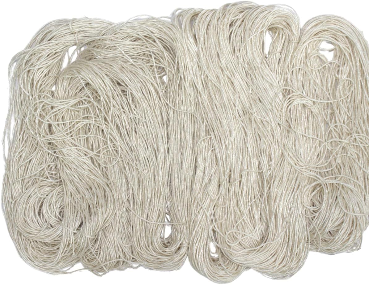 Knitsilk 3 Ply 100% Mulberry Silk Lace Weight Yarn | Perfect for Knitting & Crocheting and Weaving | Premium Quality Silk Yarn for Luxurious Creating Projects.(50 Grams – 260 Yards, Sacred White)