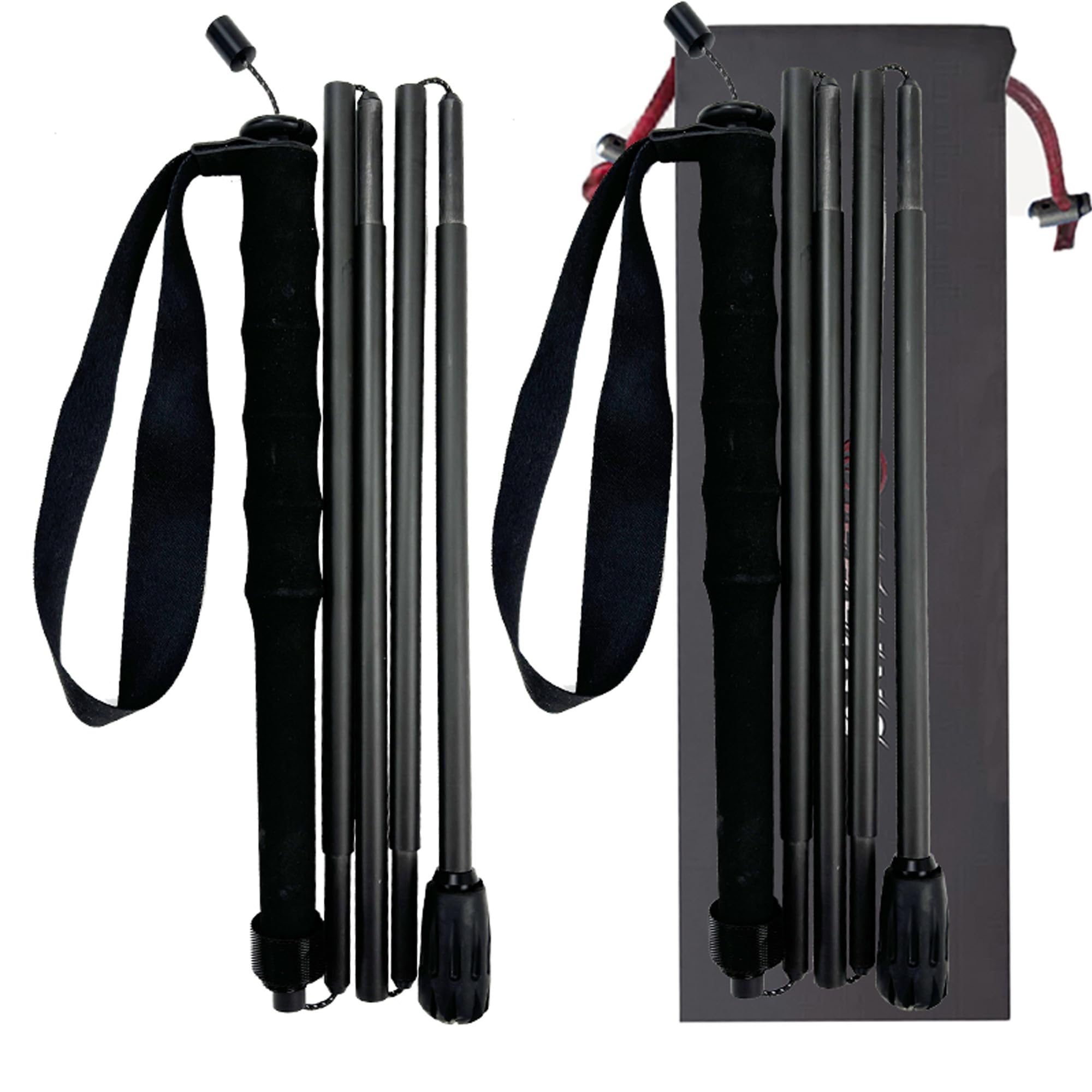 O kijki trekkingowe 【ultralekkie】 110G/120G/130G włókno węglowe 5 sekcji, zestaw 210 cm/120 cm/130 cm, sprzęt do wspinaczki górskiej, czapka odprowadzająca wilgoć z torbą do przechowywania, uniseks