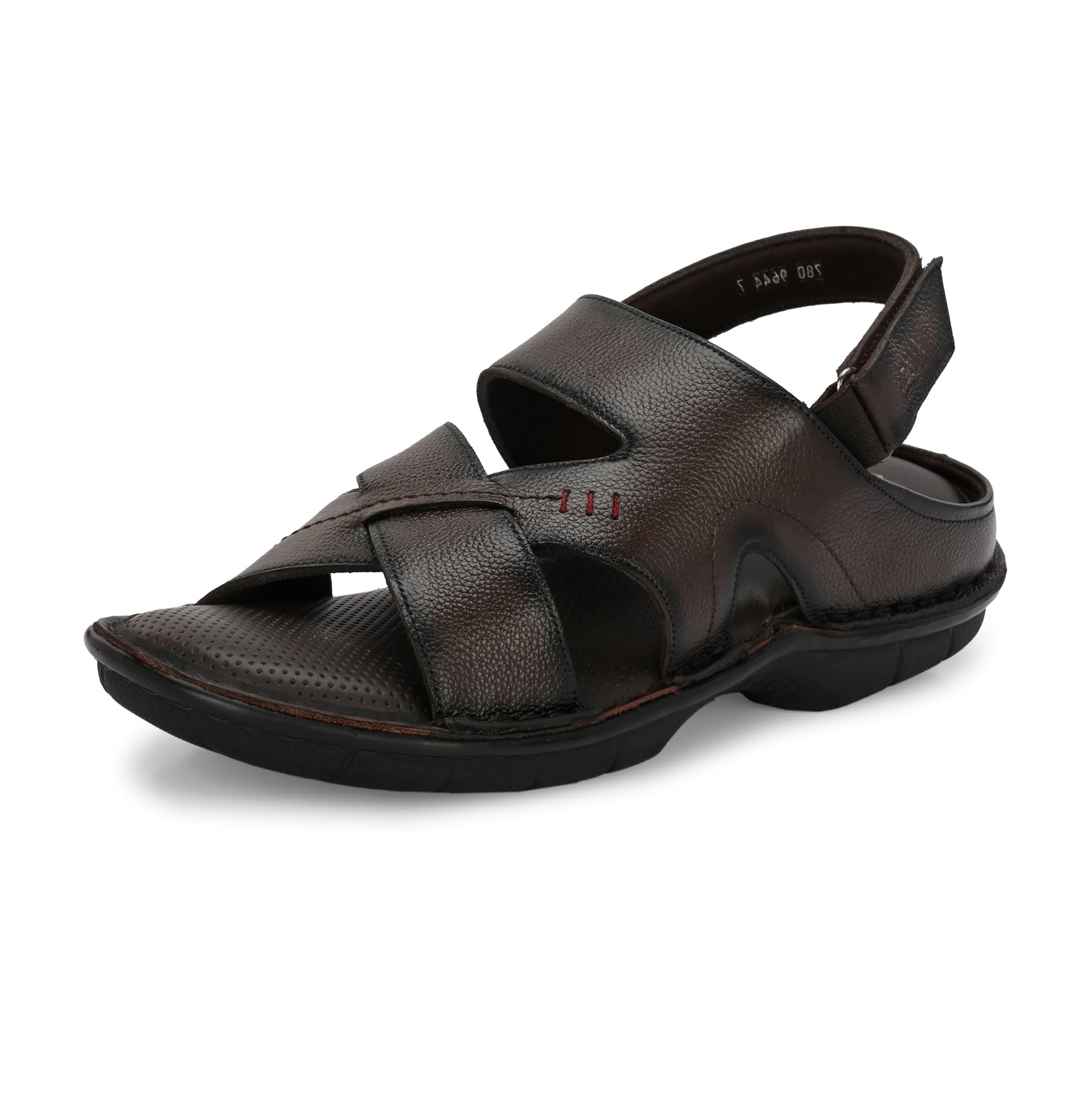 HITZ Mens Brown Leather Open Toe Comfort Sandals - 7 UK (B0CKTM8SYH) Amazon Price History, Amazon Price Tracker