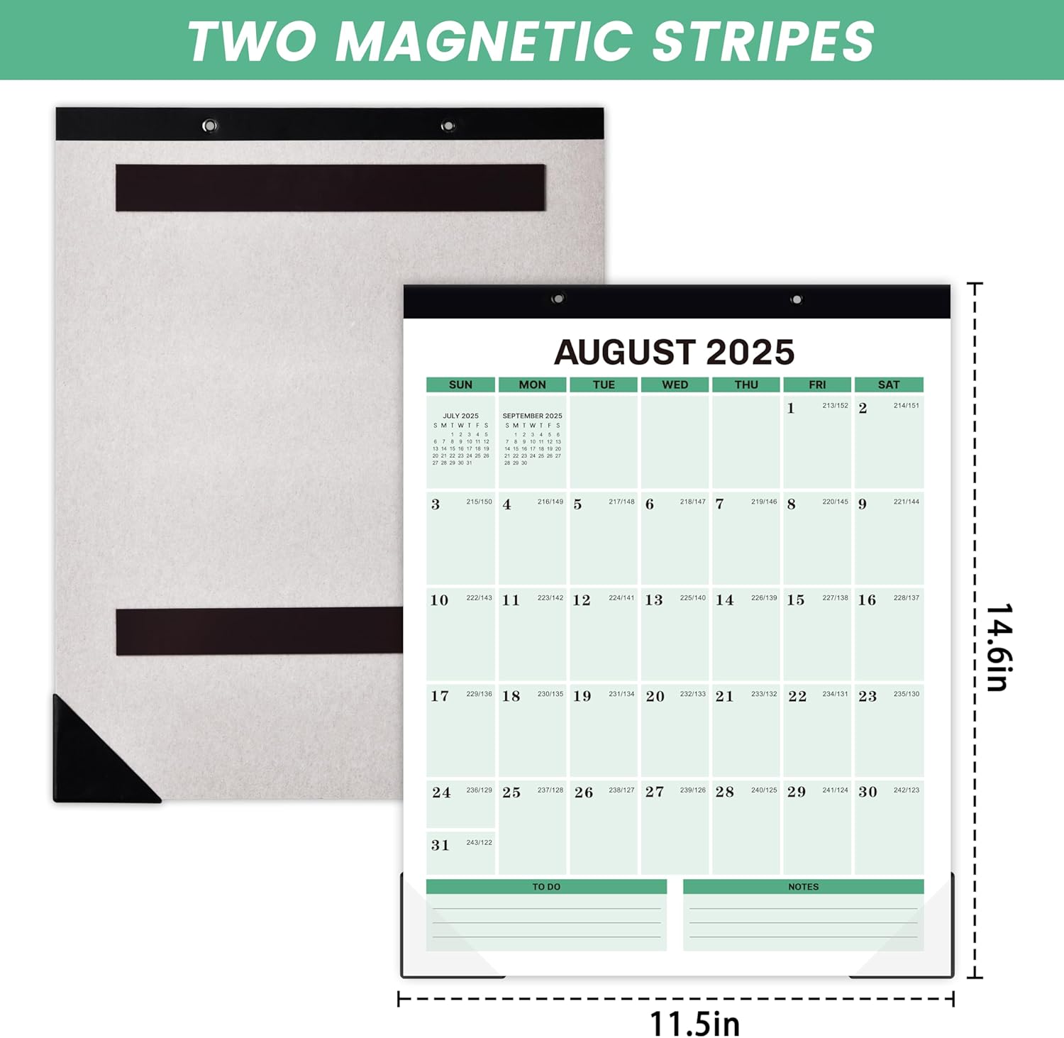 Ospelelf Calendário De Parede 2025 2026, 30 Cm X 43 Cm, Calendário Magnético Para Geladeira, Calendário De Mesa De 18 Meses, Uso De Julho De 2025 A Dezembro De 2026, Folha