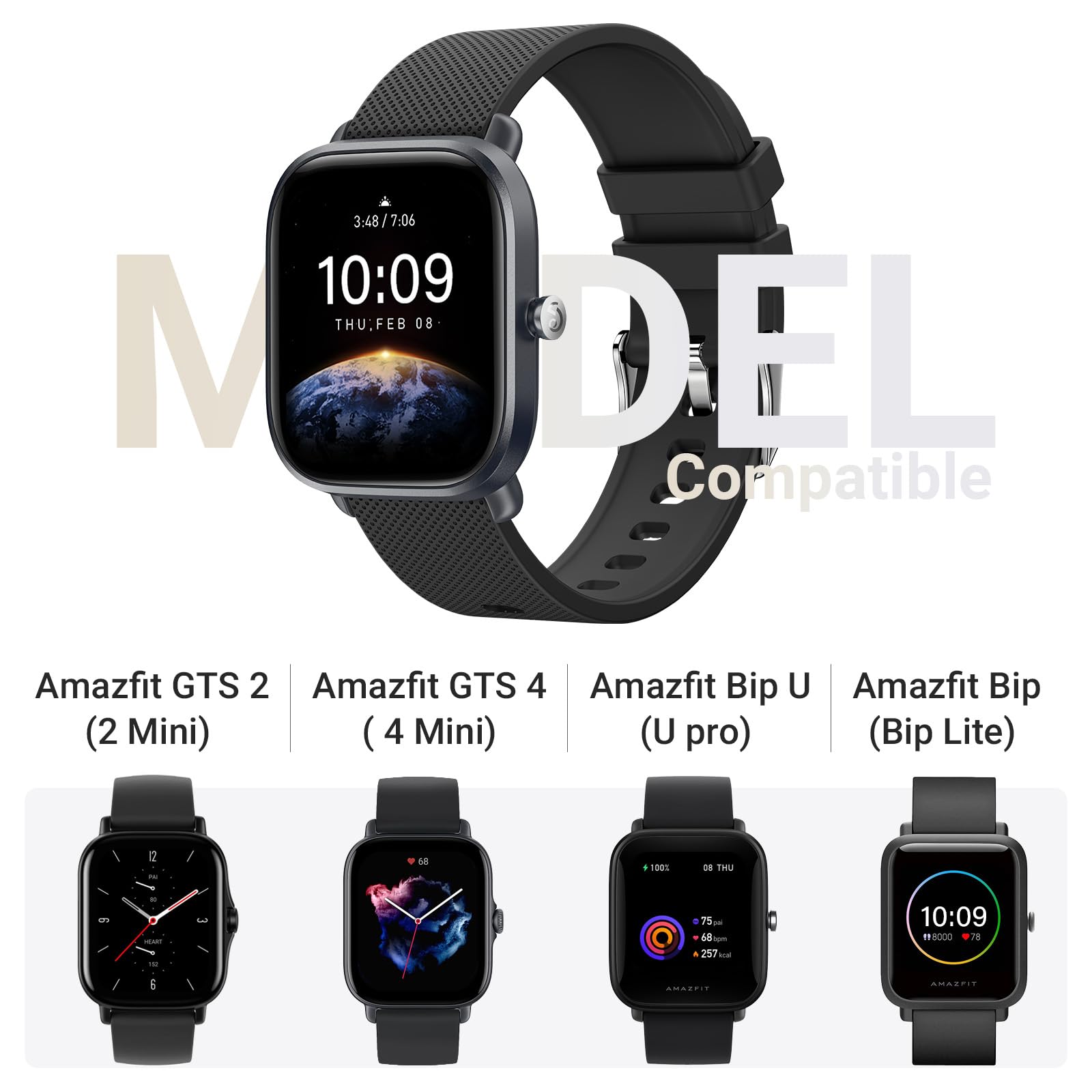 Higgs Silicone Cinturino Compatibile con Amazfit Bip 3/3pro/Bip U pro/Bip S/Bip S Lite/Bip Lite, 20mm Sportivo Cinturini Amazfit GTS 2 Mini/GTS 2 2e/GTS 3 42mm,Braccialetto Amazfit GTS 4 mini