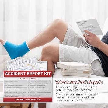 5 Pack Vehicle Accident Report Kit in Envelope 6 * 9.45inch Driver's Vehicle Inspection Report for Helps Drivers Collect Organize Report Vehicle Accident Information