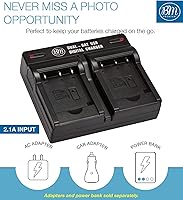 Vista 3 de BM Premium EN-EL19 Cargador de batería de doble bahía para Nikon Coolpix A300, W100, W150, S3100, S3200, S3300, S3500, S3600, S3700, S4100, S4200