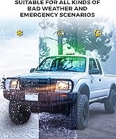 Vista 6 de Xprite Luces Estroboscópicas Mini Mejoradas de 12" 72LED para Techo, Barra de Luz de Baliza Intermitente de Seguridad de Emergencia con Base