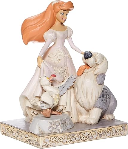 Miniatura 5 de Enesco Disney Traditions by Jim Shore White Woodland - Figura de Ariel, Max y Scuttle, 7.75 pulgadas, multicolor