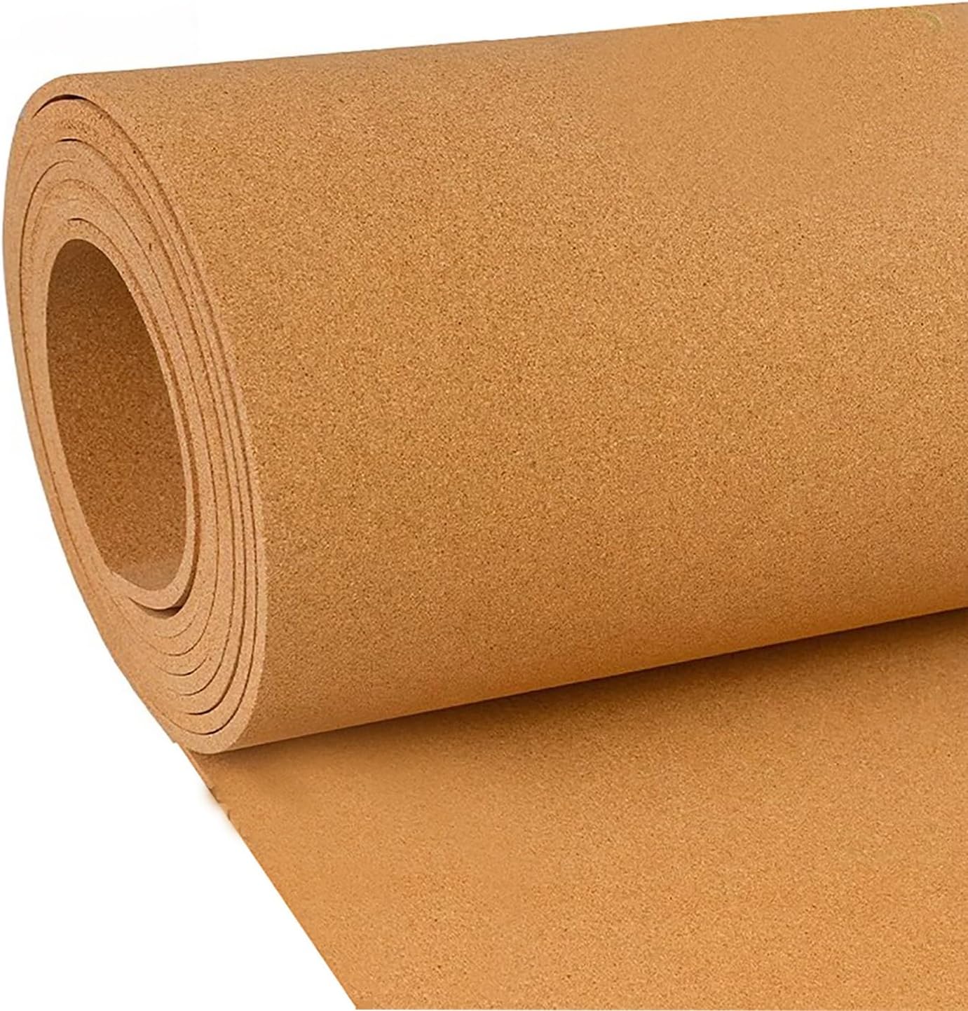 Cork Roll, Cork Board Rolls, Pin Boards for Walls, Cork Floor Tiles, Sound Insulation, 1/3" 1/4" Thick, for Office Home DIY Supplies, Brown (Color : Thick 6mm, Size : 1.1mx4m(3.6ftx13.1ft))