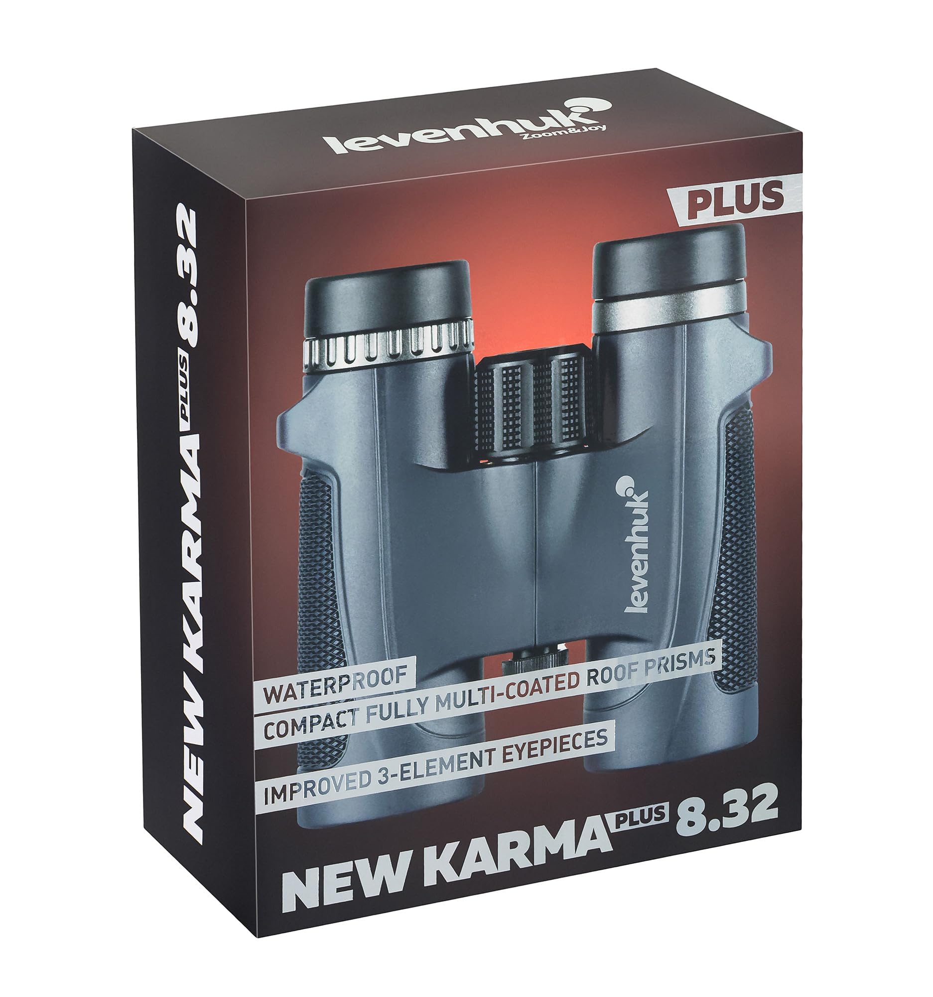 Lornetka Levenhuk New Karma PLUS 8x32 | Wodoszczelna IP67, Kompaktowa, Optyka BaK-4, Wypełnienie Azotem, Idealna do Obserwacji Ptaków, Trekkingu i Podróży