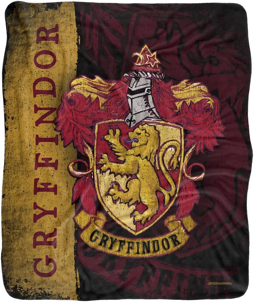 Harry Potter Blanket, 50"x60" Harry Potter House Crest Hufflepuff Silky Touch Sherpa Back Super Soft Throw Blanket