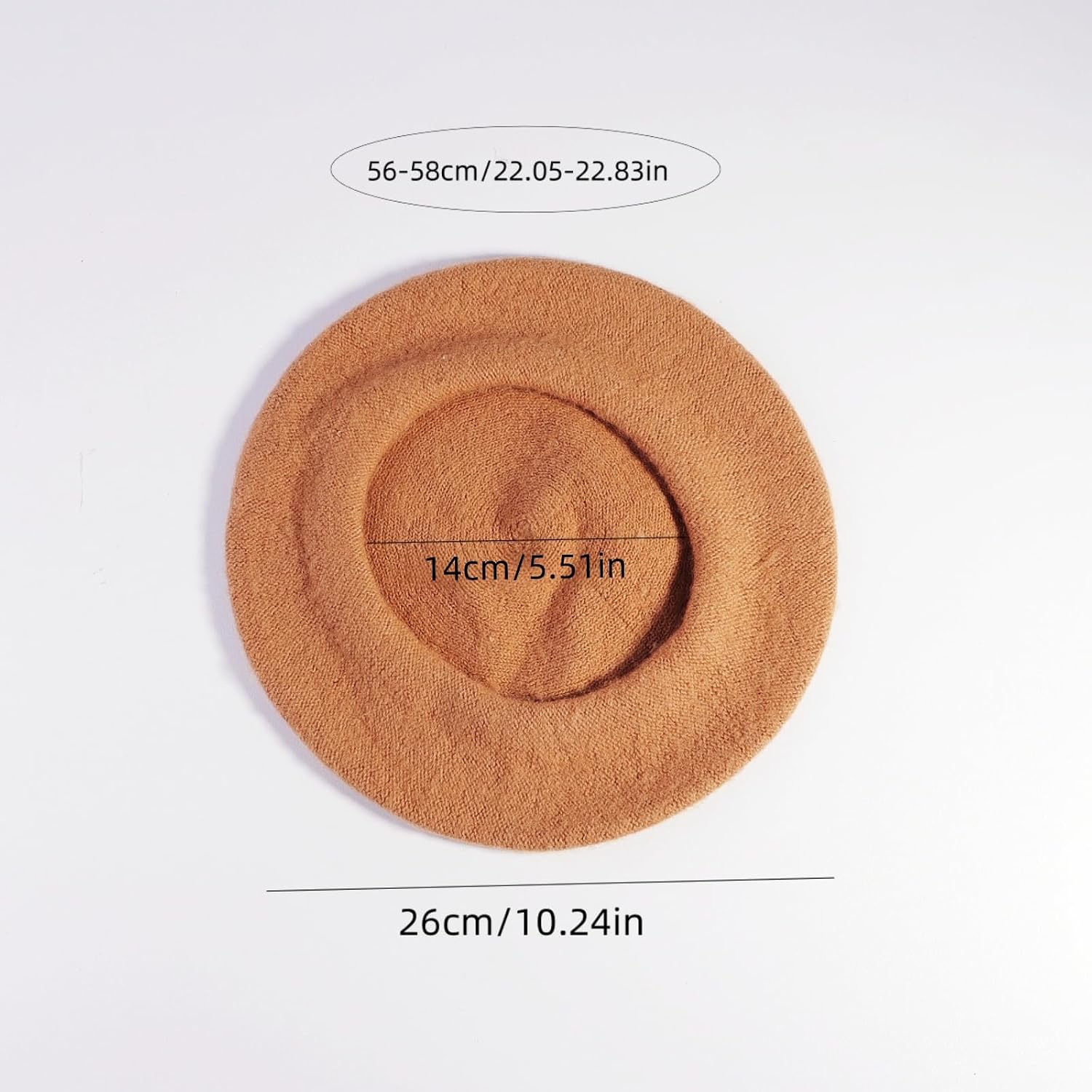 French Style Acrylic Beret - Solid Color Wool-Look Classic Winter Beanie Hat
