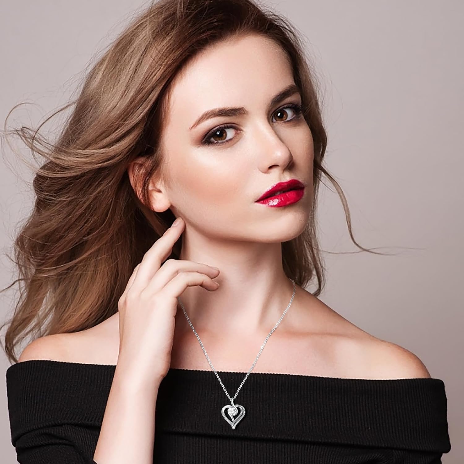 Moissanite Necklace Pearl Necklace 925 Sterling Silver Jewelry Gifts for Women Mom Girlfriend Grandma Friend Lover Wedding Birthday Anniversary Engagement Graduation Valentine's Day Mother's Day - Image 3