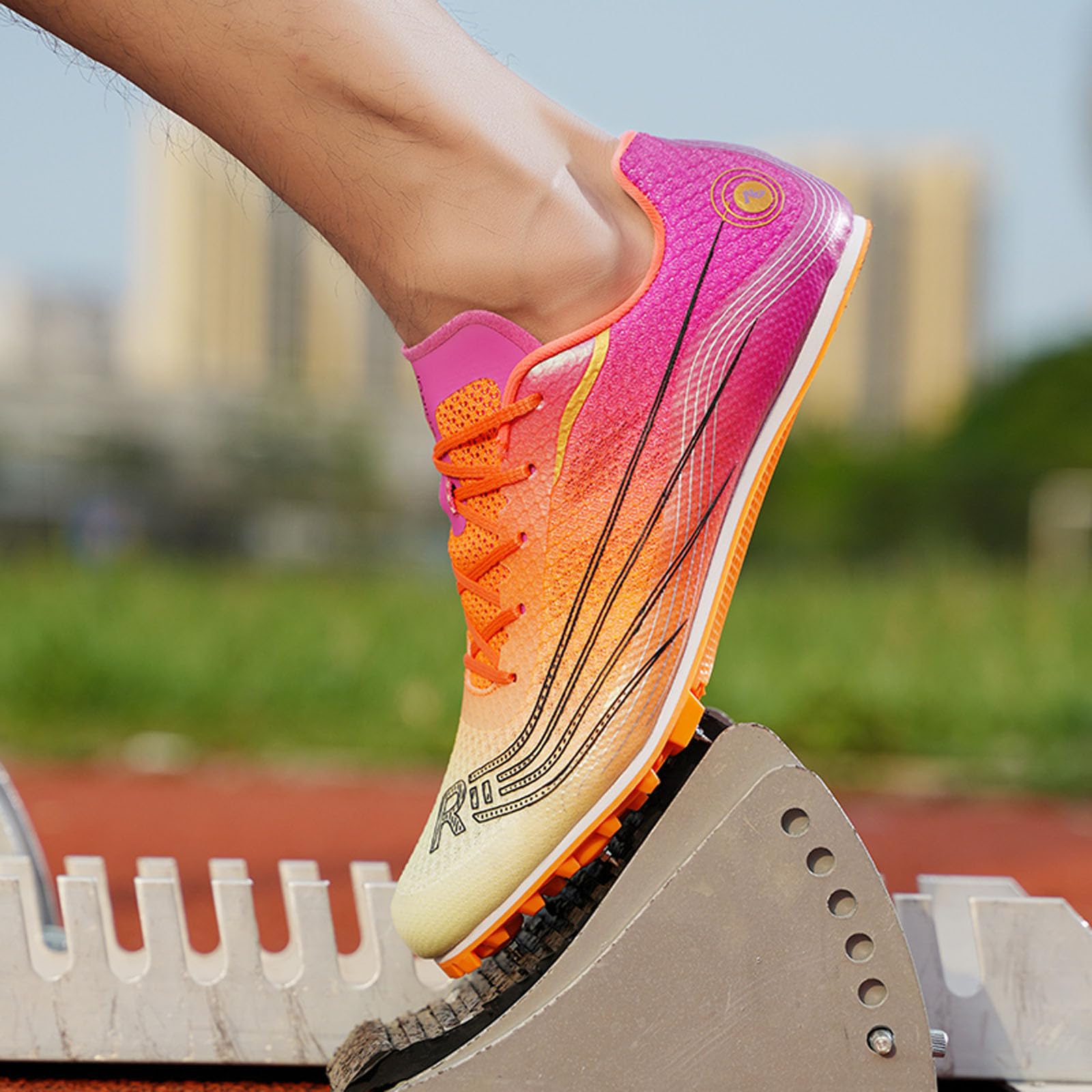 BLBK Spikes - Zapatillas de Atletismo para Hombre de Media Distancia, 7 uñas, Unisex, con Tacos y Sprint