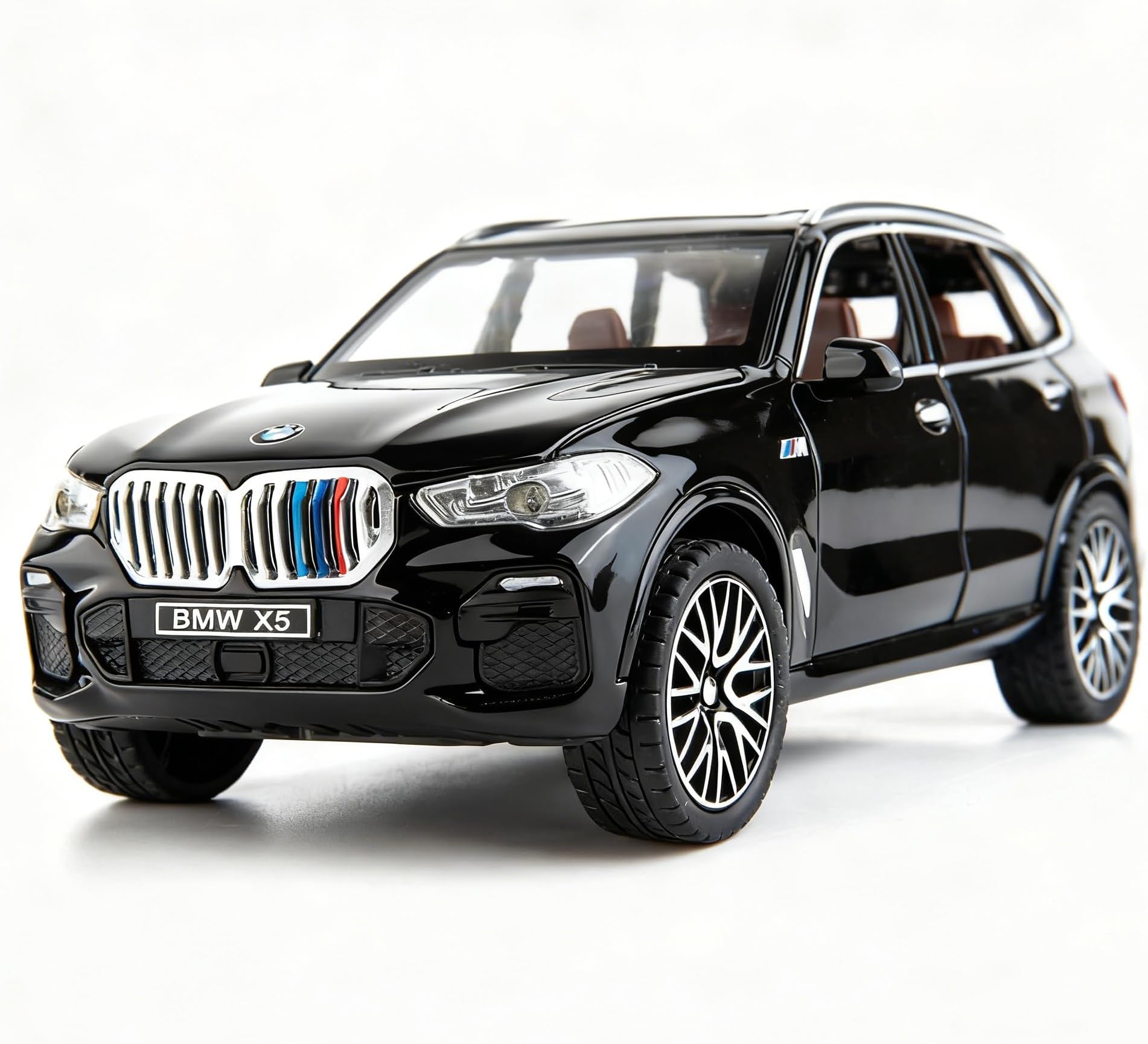 BDTCTK 1:32 Comapatible for X5 SUV Model Car Toy, Zinc Alloy Pull Back Toy car with Sound and Light for Kids Boy Girl Gift(Black)