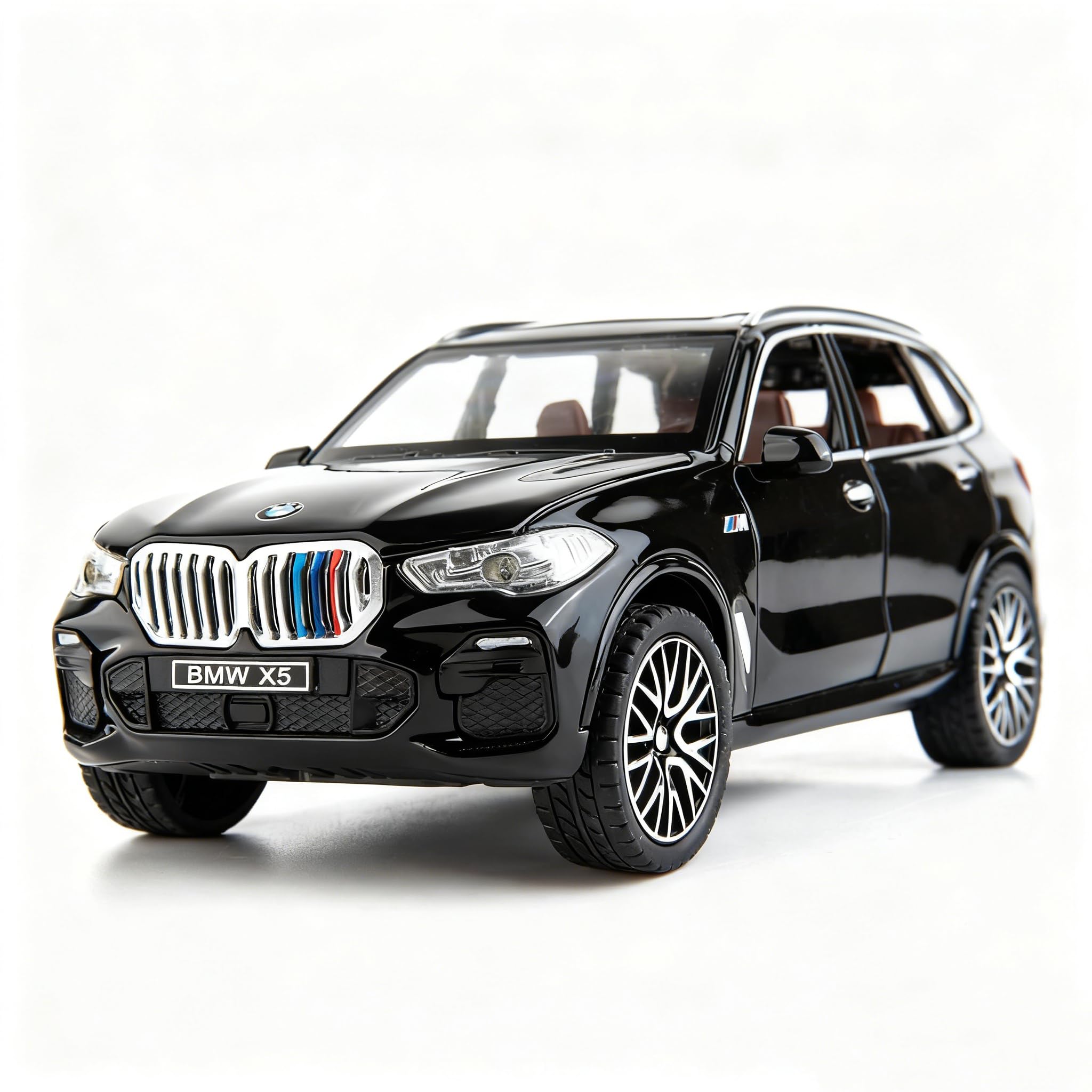 BDTCTK 1:32 Comapatible for BMW X5 SUV Model Car Toy, Zinc Alloy Pull Back Toy car with Sound and Light for Kids Boy Girl Gift(Black)