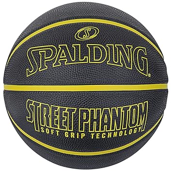 Spalding Basketball Street Phantom Black x Yellow No. 7 Basketball Basket