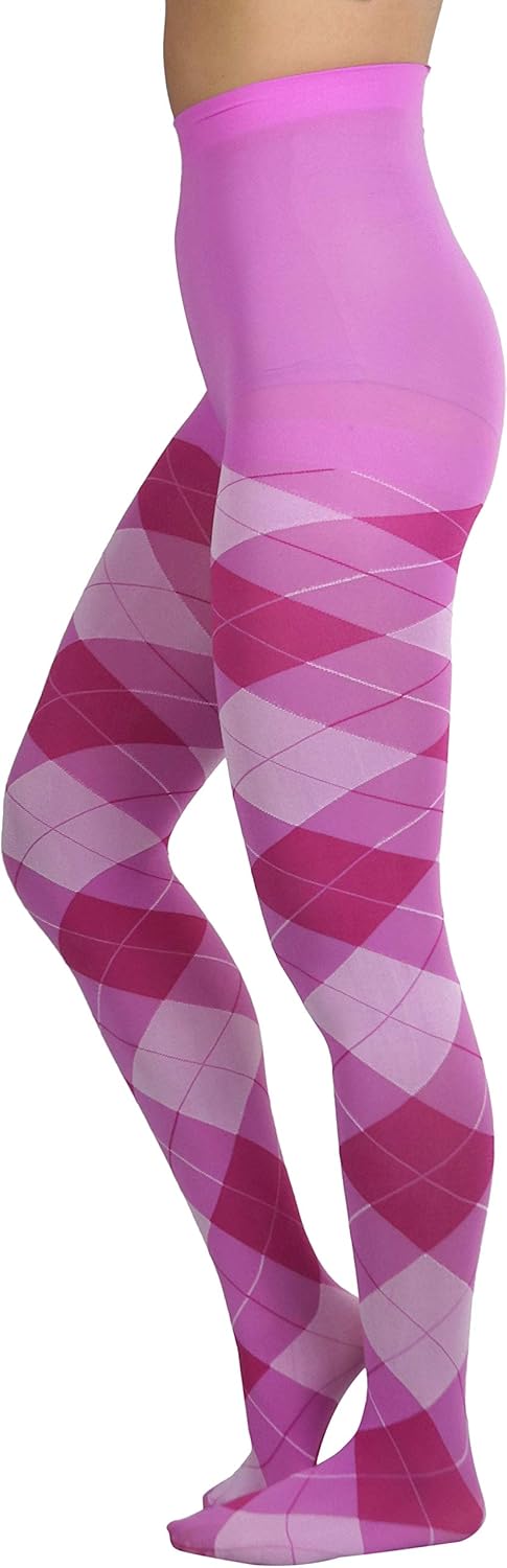 ToBeInStyle Women's Argyle Checkered Diamond Rhombus Net Opaque Sheer Tights Pantyhose - Image 3