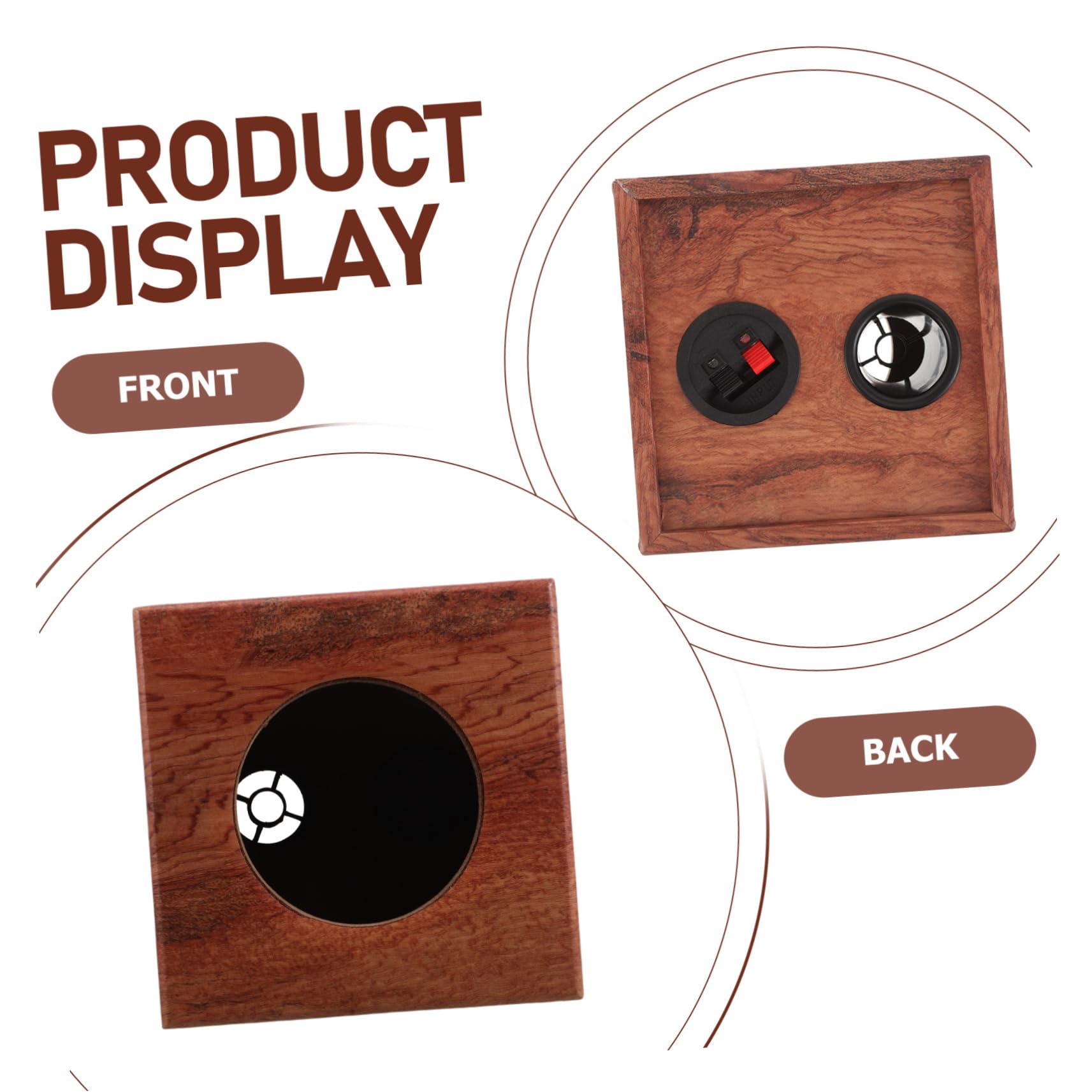 Cassa per Altoparlanti Elegante Design a Righe in Legno da 4 Pollici Resistente alle Vibrazioni e Riduce la Distorsione per Sistemi Audio Auto per Viaggi