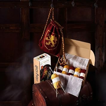 Hogwarts Gryffindor Reversible Backpack Knitting Kit | Harry Potter Wizarding World Knitting Kits
