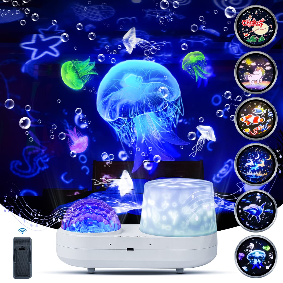 KISTRAStar Projector Galaxy Projector Ocean Projector 6 in 1, Night Light, Ambient Light