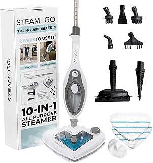 Sponsored Ad - Steam and Go 10-in-1 Steam Mop - Multi-Functional Floor Steamer for Home Use w/Detergent Chamber, Detachabl...
