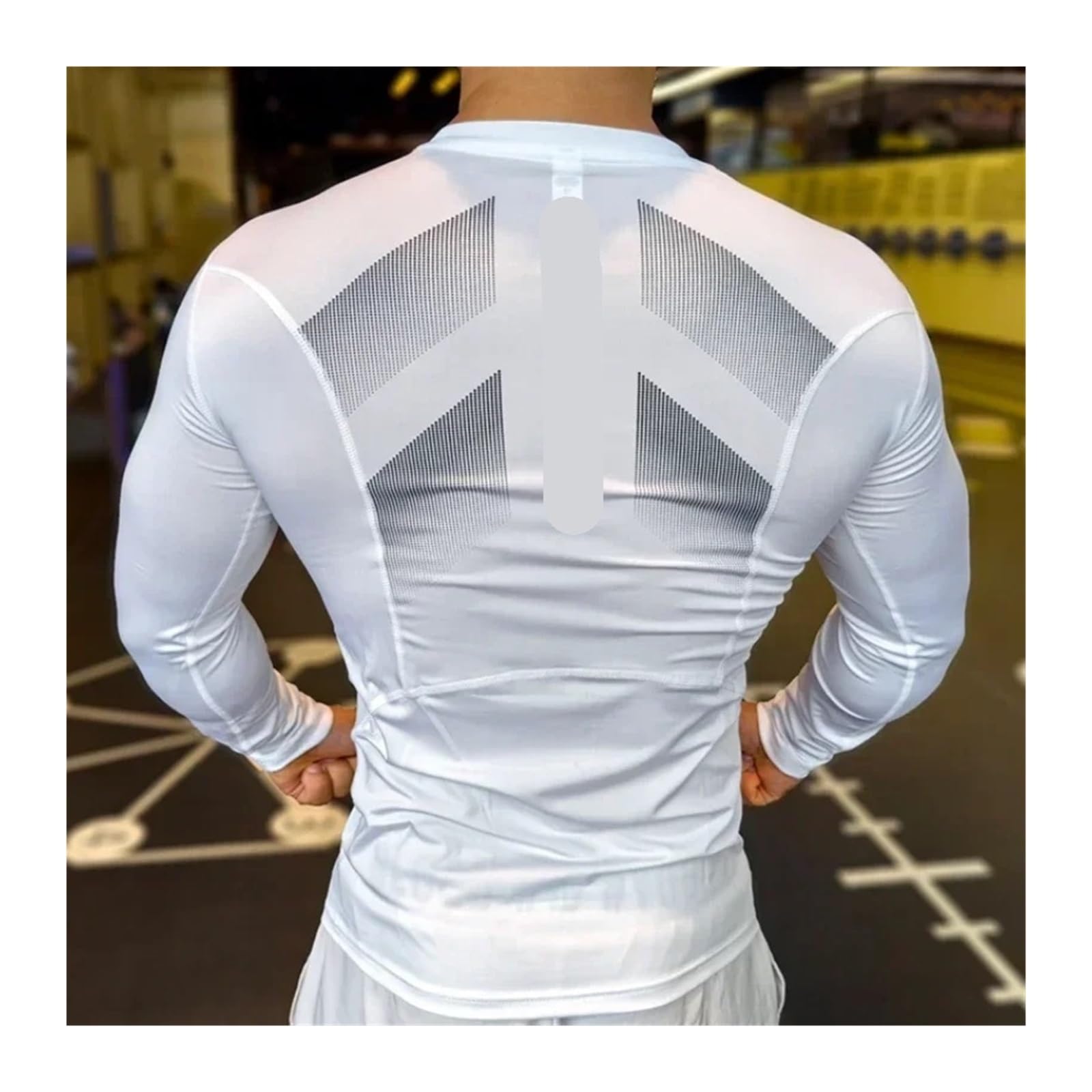 Vêtements de Fitness for Hommes, Manches Longues, Sport, séchage Rapide, Chemise inférieure Respirante, vêtements Compression à Haute élasticité, Hauts d'entraînement