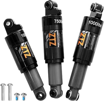 Mountain Bike Rear Shock 165mm x 1000lbs Bicycle Shock Absorber, Hydraulic Rear Suspension Shock for Mtb/Mtn/ebike/Dmn