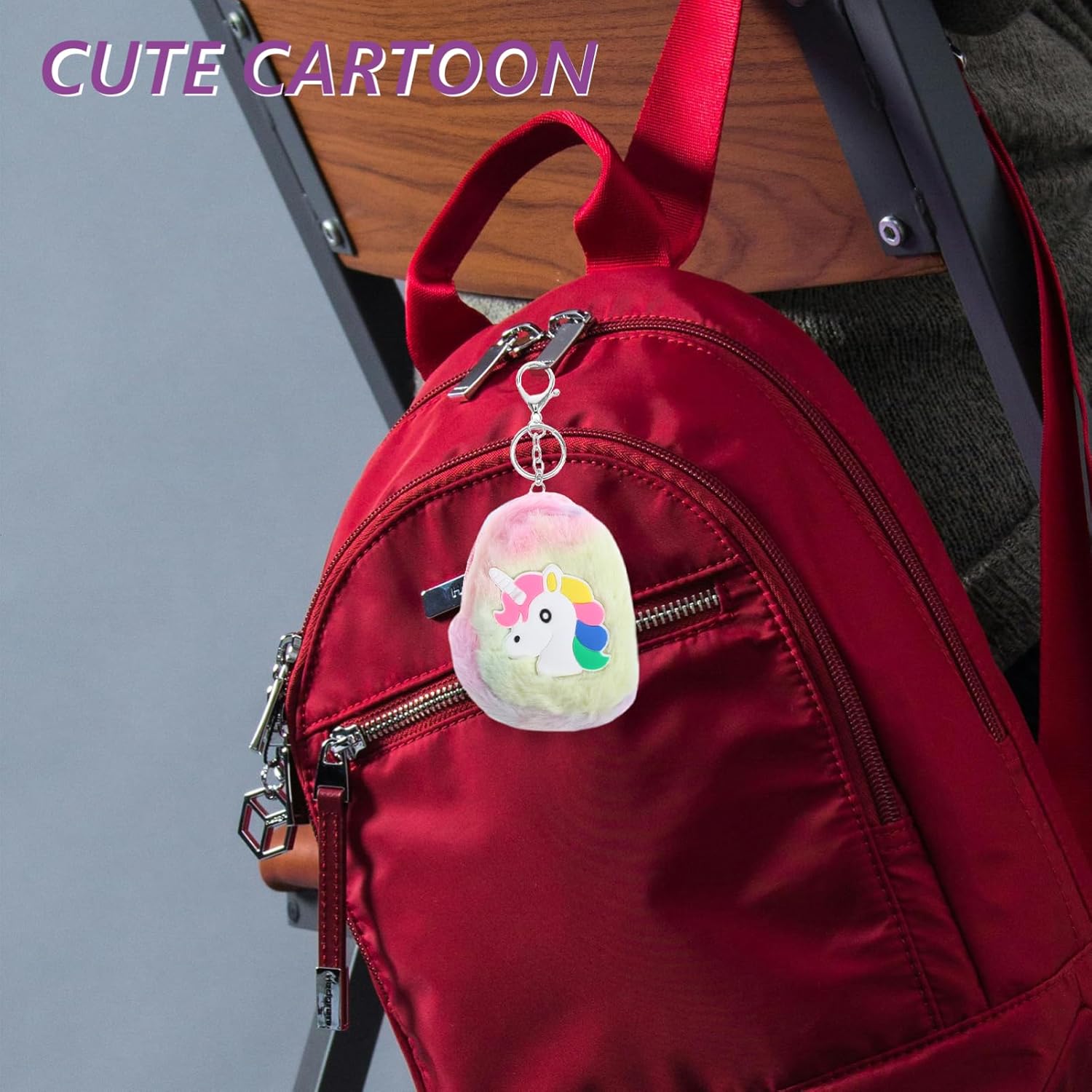 Unicorn Coin Purse for Women Girls - Cute Cartoon Small Zipper Wallet Keychain Compact Change Pouch for Daily Use Travel - Image 9