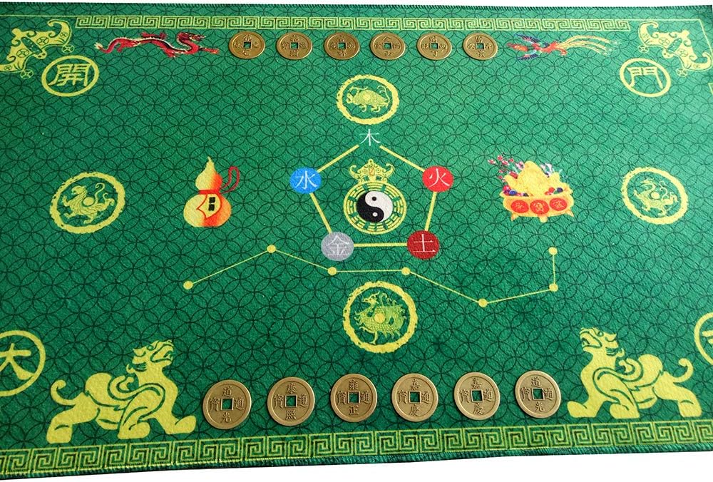 Lucky Feng Shui Bagua Map Non Slip Door Green Mat Feng Shui Carpet Mat Household Items