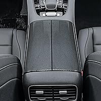 Vista 1 de Cubierta de caja de reposabrazos de consola central de automóvil con moldura, protector de fibra de carbono para Mercedes Benz GLS X167 GLE W167