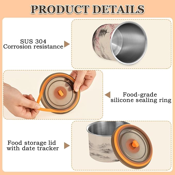 Contenedor de Acero Inoxidable para Café con Tapa Hermética 500ml miniatura 5