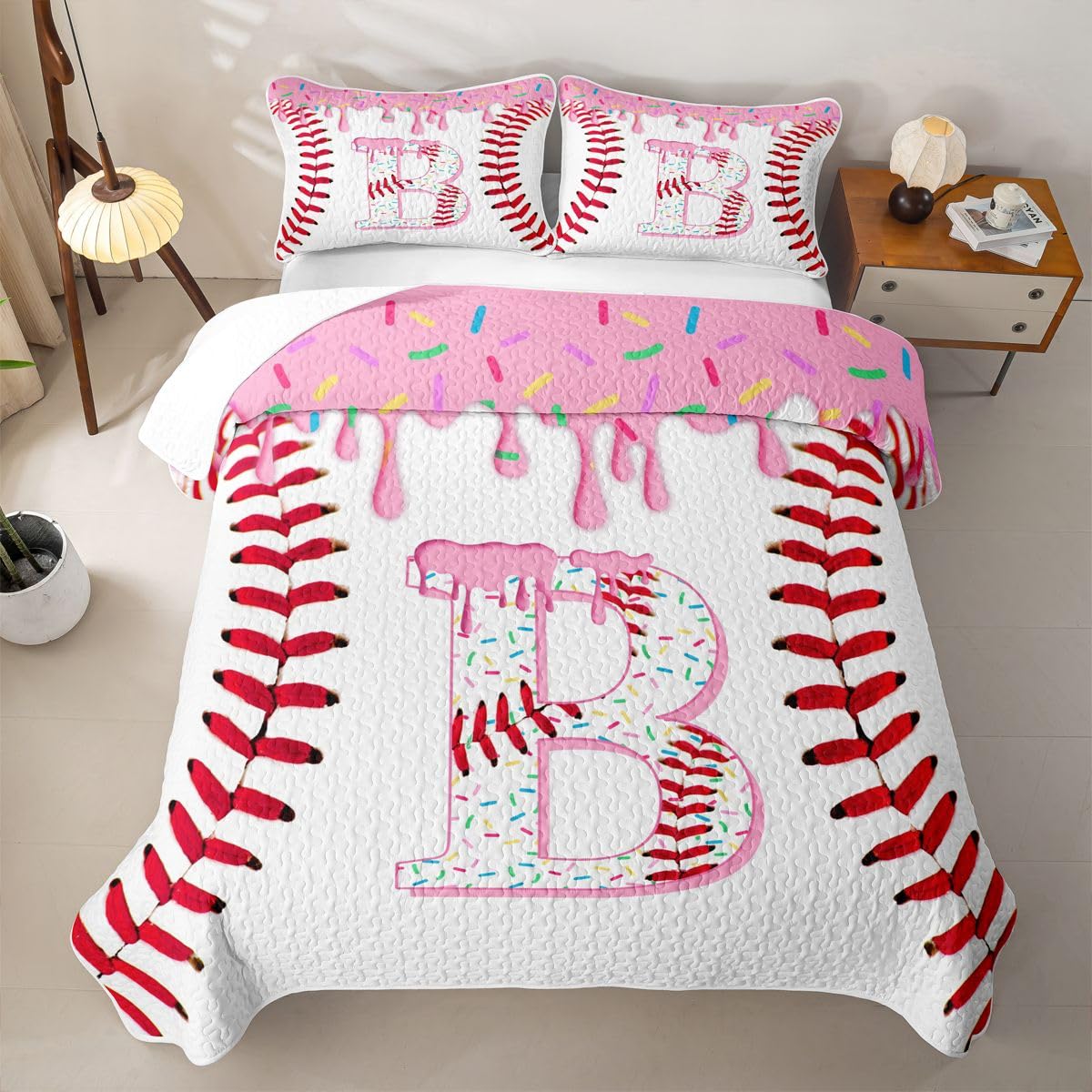 Homewish Baseball EIS Bettüberwurf Tagesdecke 240x260cm