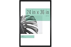 MCS Studio Gallery 24x36 Inch Black Woodgrain Picture Frame