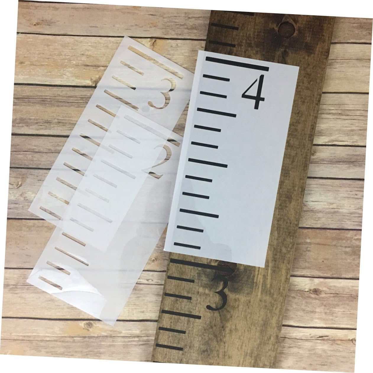 ERINGOGO 7Pcs Growth Chart Stencil Reusable Height Wall Decor Ruler for Boys Plastic Measuring Template for Home Nursery Easy to Use Decorate