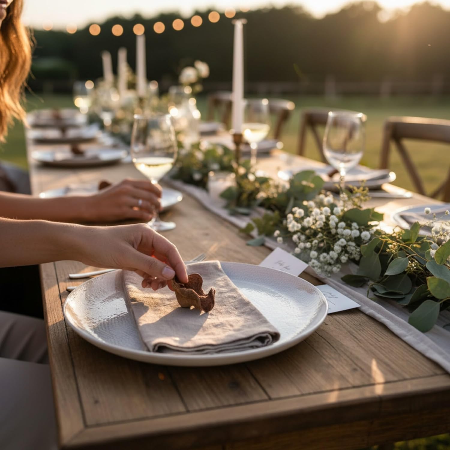 Linen Napkins –100% French Flax – Stonewashed Pure Linen Cloth Napkins - Size 18 Inch x 18 Inch – Set of 4 (Natural Rustic Taupe)